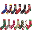 2020 Новые поступления Для мужчин носки Лось Для женщин Для мужчин носки Санта Клаус носки со снежинками забавные Новый год Рождественский подарок счастливые носки