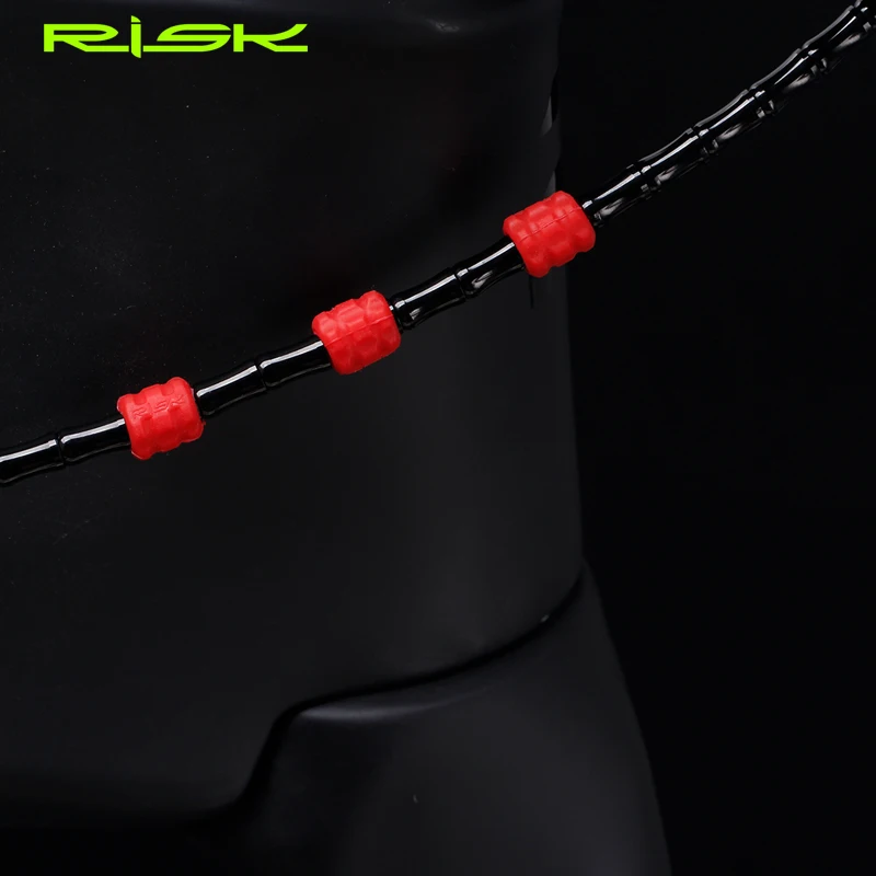 10 pcs RISK Bike Rubber Cable Protector Ultralight MTB Bicycle Brake Shift Pipe Line Tube Frame Protective Nightlight Protecetor | Спорт и
