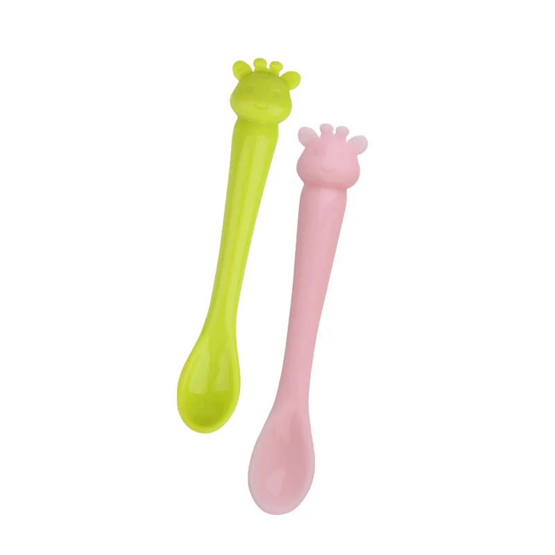 

Spoon For Baby Utensils Set Auxiliary Food Silicone Gel Spoon Baby Learn To Eat Training Bendable Soft Spoon Children Tableware