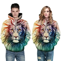 fashion young personality bully lion head 3d digital print hooded autumn shirt womens t shirt clothes for teenagers t shirt