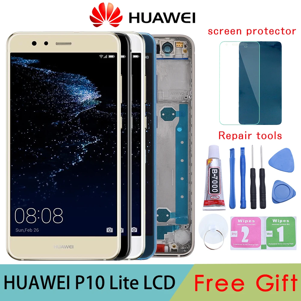 Оригинальный ЖК дисплей для Huawei P10 Lite с рамкой/без рамки|2&quot lcd|huawei lcdlcd huawei |