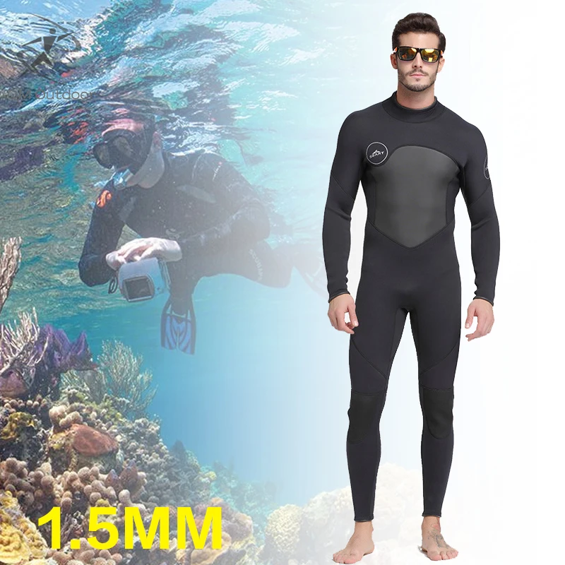 

Для мужчин Гидрокостюма 1,5 мм неопрена одежда с длинным рукавом водолазный костюм для плавания для всего тела подводное плавание костюм для...
