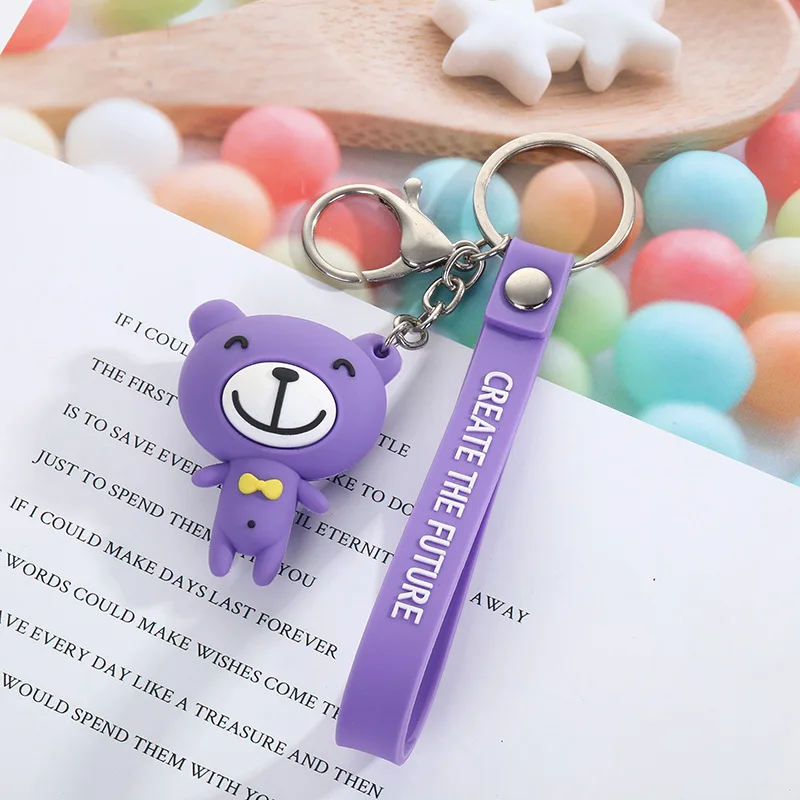 2020 мультфильм брелок аниме милый медведь брелки держатель для девушки Woemen