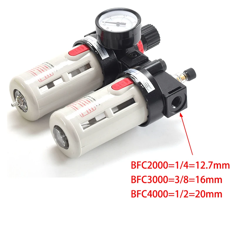 BFC2000 BFC3000 BFC4000 1/4 3/8 1/2 Air Compressor Oil Water Separator Filter Regulator Preparation Unit FRL Combination | Обустройство