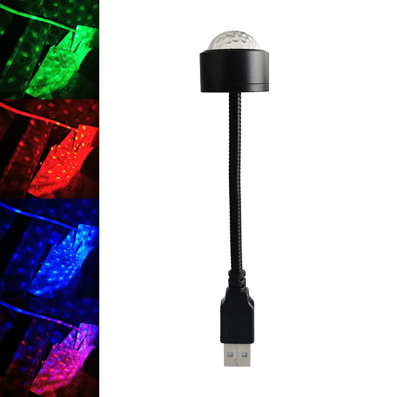 

RGB Color Mini Car Stage Light 3W Portable LED Effect Lights for Disco Family Party Holiday Effect Lamp Recharge Laser Light