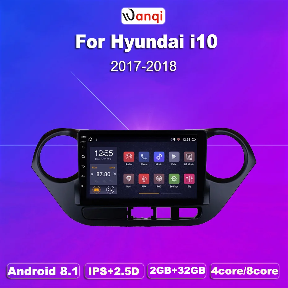 2G ram 32G rom 9 дюймов Android 8 1 full touch Автомобильная Мультимедийная система для hyundai i10