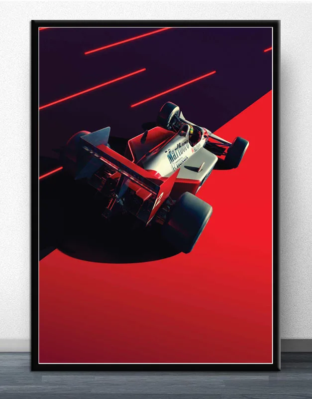 Картина на холсте Elton Senna F1 Formula Car плакаты и принты стену ВИНТАЖНЫЙ ПЛАКАТ