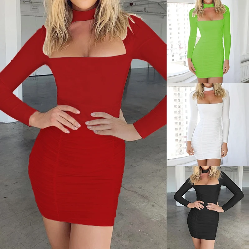 

Женские однотонные туфли с Цвет с длинным рукавом, белая блузка, складной мешок, в стиле «Хип мини-платье