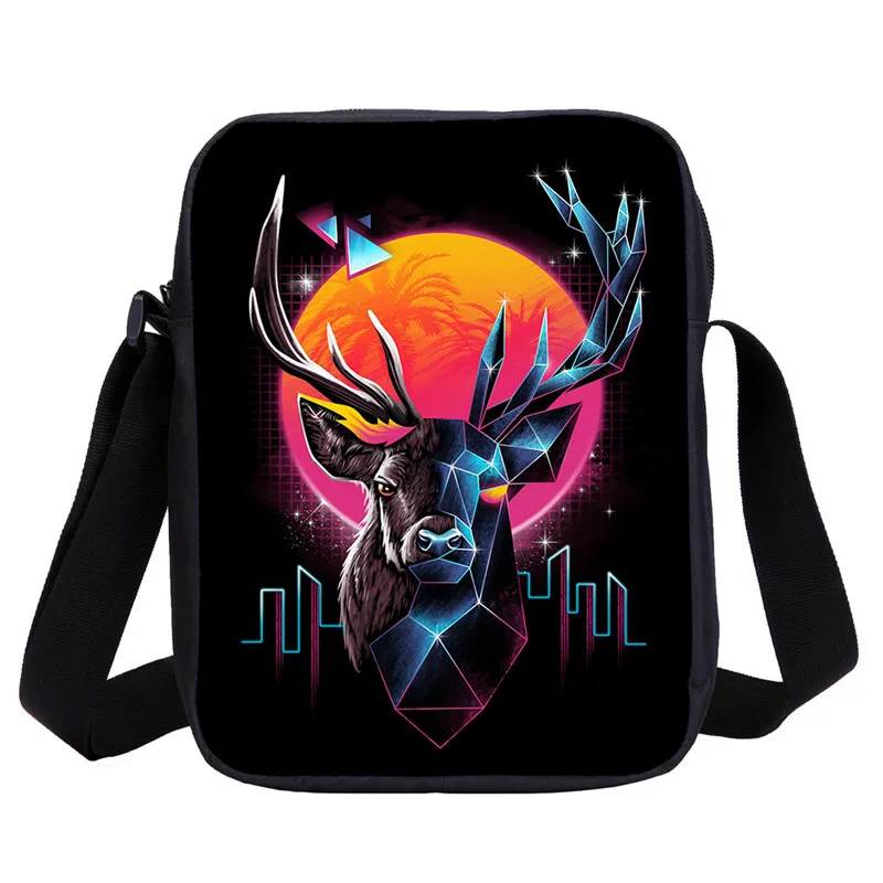 

Маленькие сумки через плечо для мальчиков и девочек, крутые нестандартные сумки-мессенджеры с 3D-принтом тигра, орла, динозавра, сумка-слинг