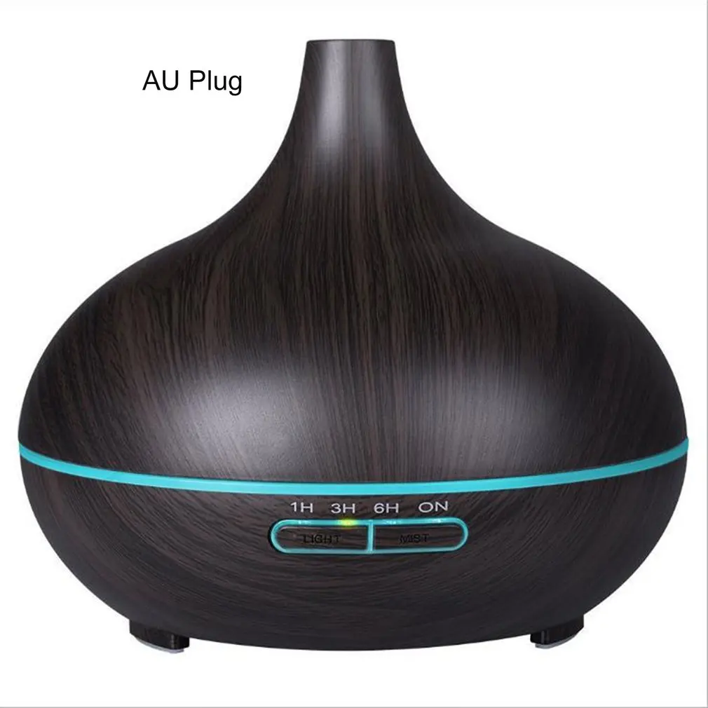 

400 ML ultrasonic humidifier usb aroma diffuser air essential oil atomizer wood grain humidifier seven color LED lamp home