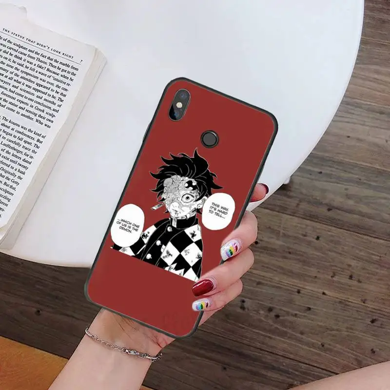 

Demon Slayer Kimetsu No Yaiba anime cover funda coque Phone Case For Xiaomi Redmi note 7 8 9 t k30 max3 9 s 10 pro lite