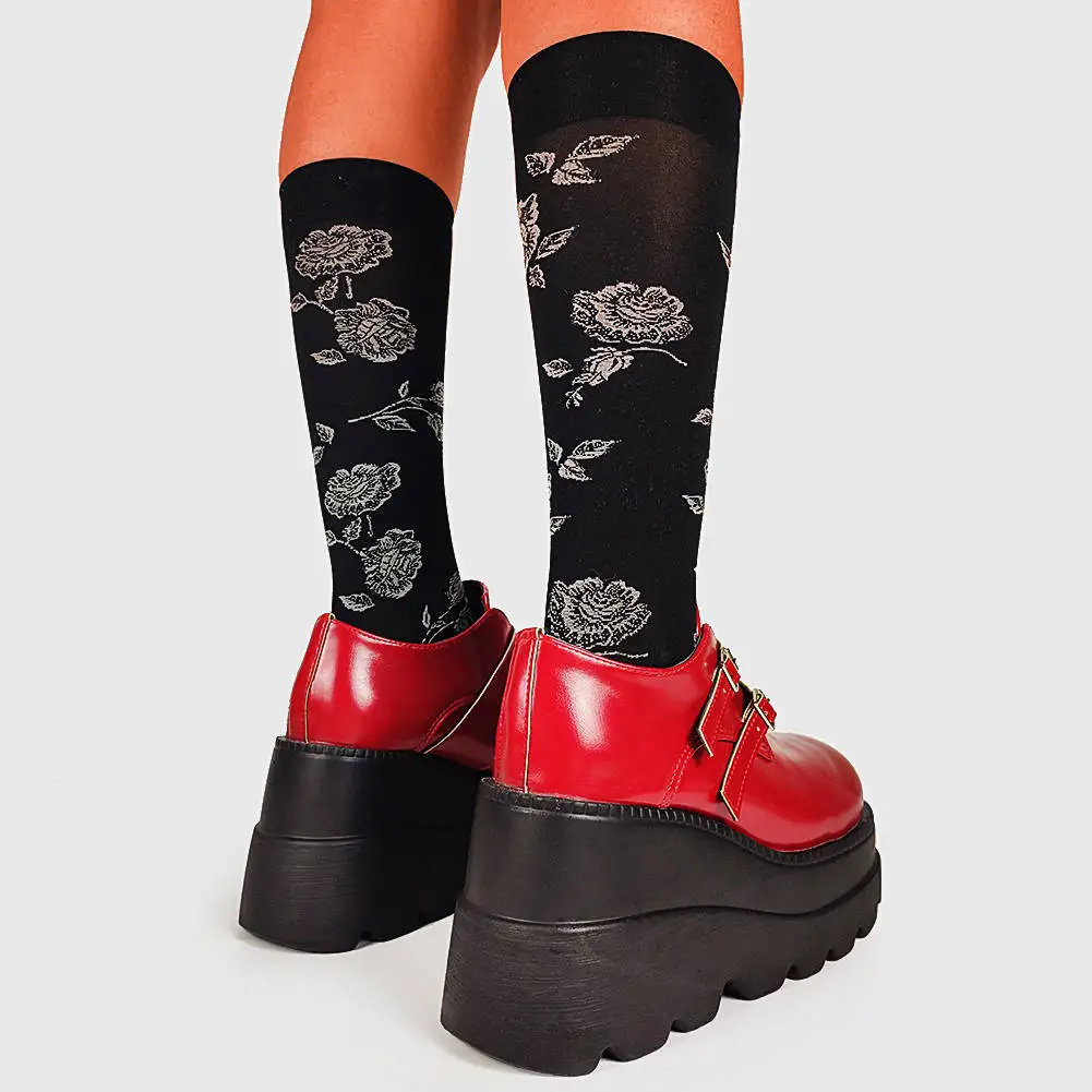 

DORATASIA New Arrival Women Solid Buckle Platform Shoes Wedges High Quality Casual Gothic Cool Pumps Women Pumps