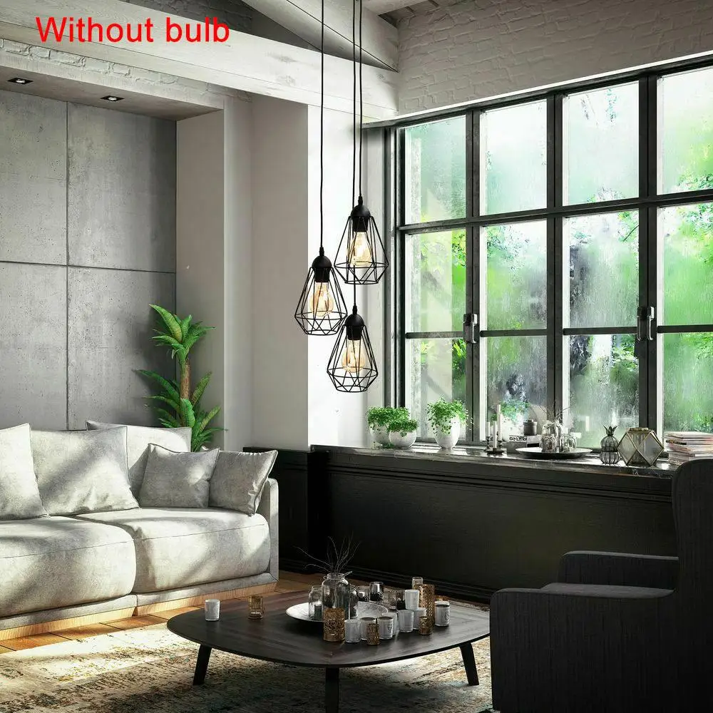 Абажур для лампы Железный романтичная модная винтажная люстра черного цвета из