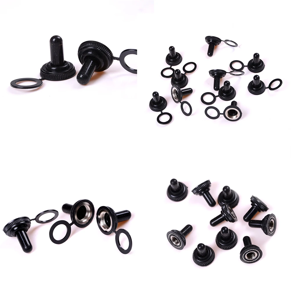 

10Pcs/lot Toggle Switch Waterproof Rubber Resistance Cover Dust Cap Boot Black Tarpaulin 12mm