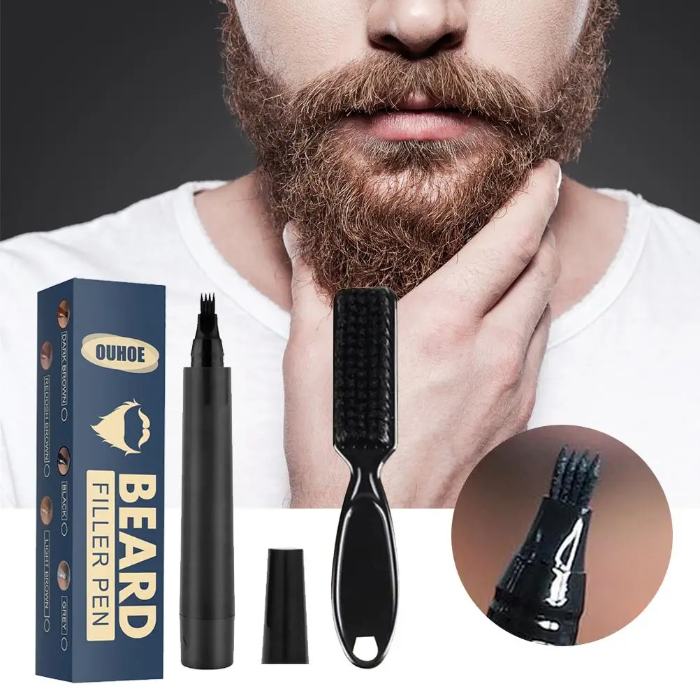 Борода ручка заполнения набор парикмахерских карандаш с верхней частью для