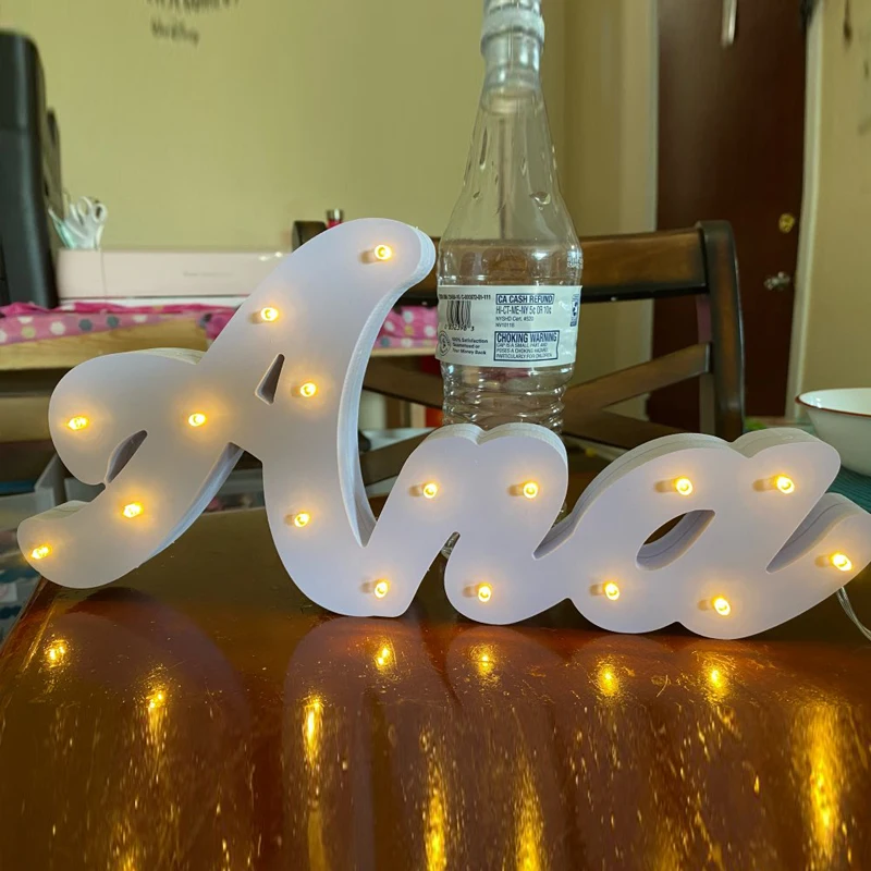 Светодиодный светильник с именем на заказ ночсветильник для двери украшение