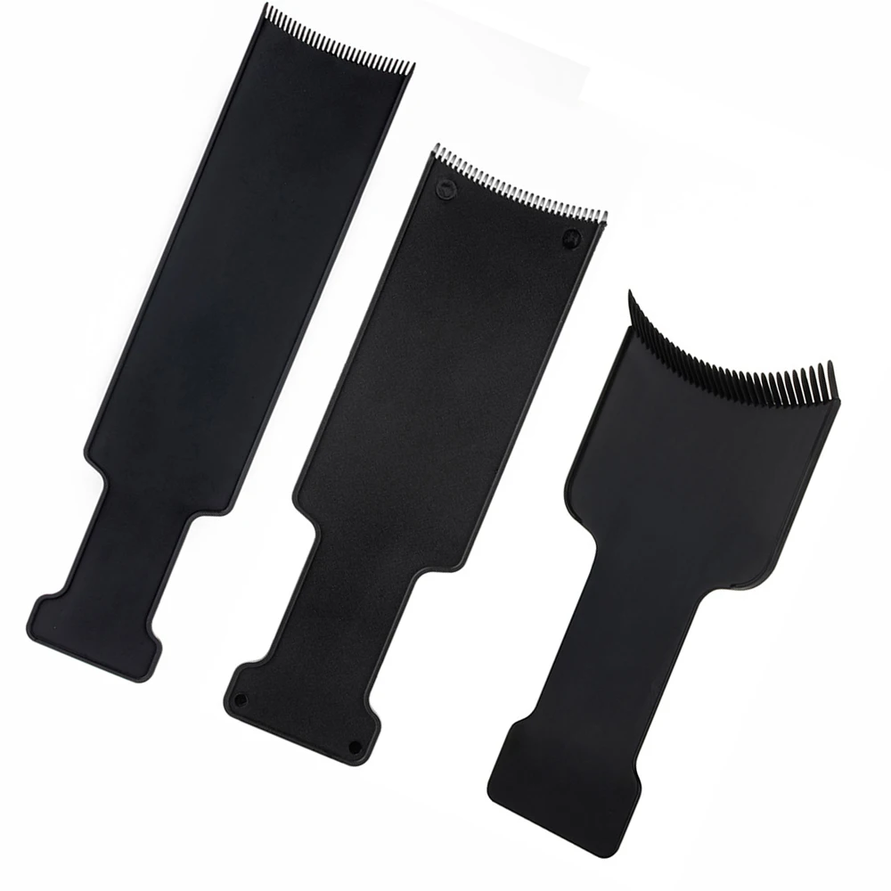 

3Pcs Long Hair Highlighting Sectioning Board Barber Flat Top Paddle Board Comb for Hair Coloring Dyeing DIY Baked Oil Board Comb