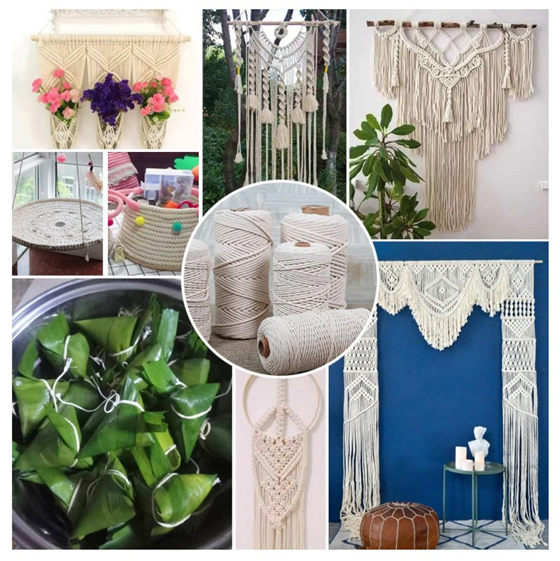 Натуральный Бежевый веревка для DIY ручной работы подарок домой свадебные