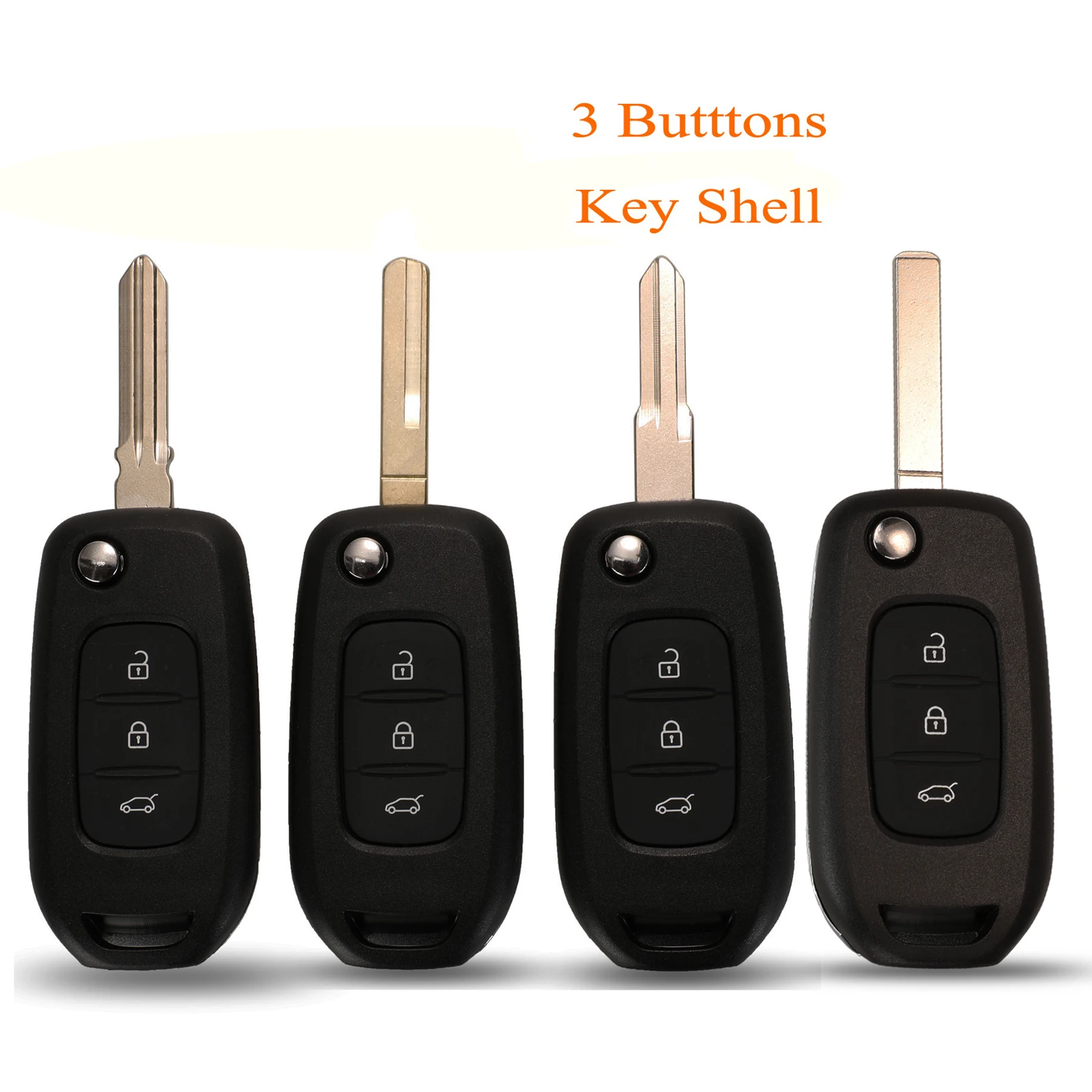 

jingyuqin 3Buttons Replacement Remote Car Key Shell Case Fob For Renault Kadjar Captur Megane 3 Symbol