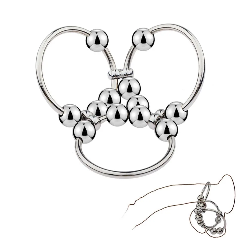 Мужской пенис из нержавеющей стали Пенис с задержкой эякуляции кольца для мужчин