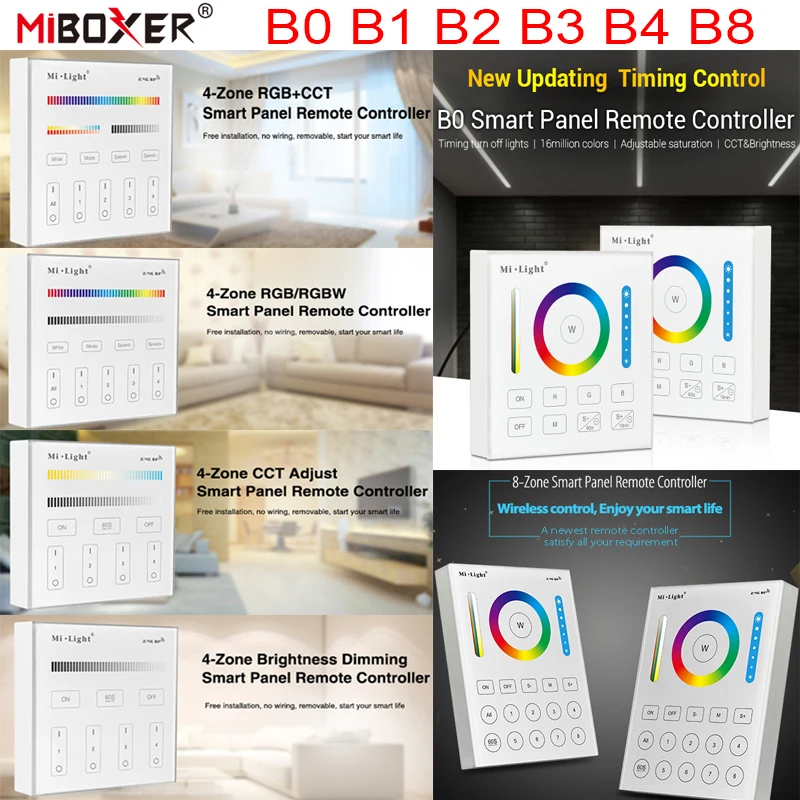 Miboxer CCT RGB/RGBW/RGB + Smart Панель дистанционного Controlle B0 B1 B2 B3 B4 B8 работающий на 2 4G