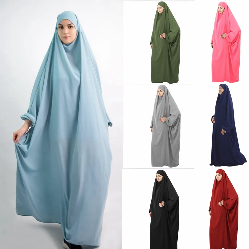 ИД молитва одежды мусульманский женский хиджаб платье джилбаба Абаи длинные жен полное покрытие Рамадан платье Абаи s Исламская никаб Vestidos