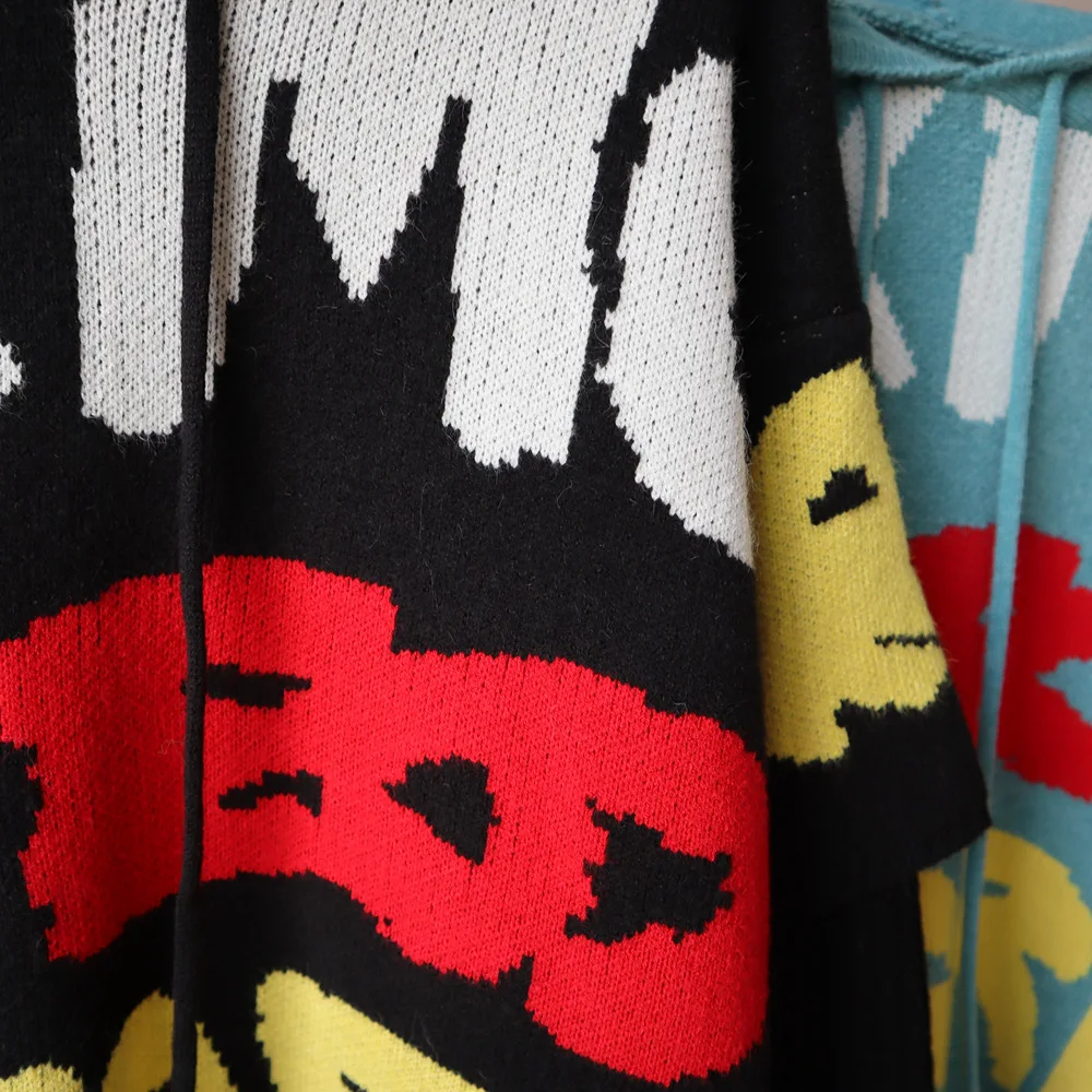 

2020 Autumn Winter Women Knitted Sweater Hoodie Fashion Long Sleeve Loose Pullovers Female Thick Warm Hooded Sweaters Knit Tops