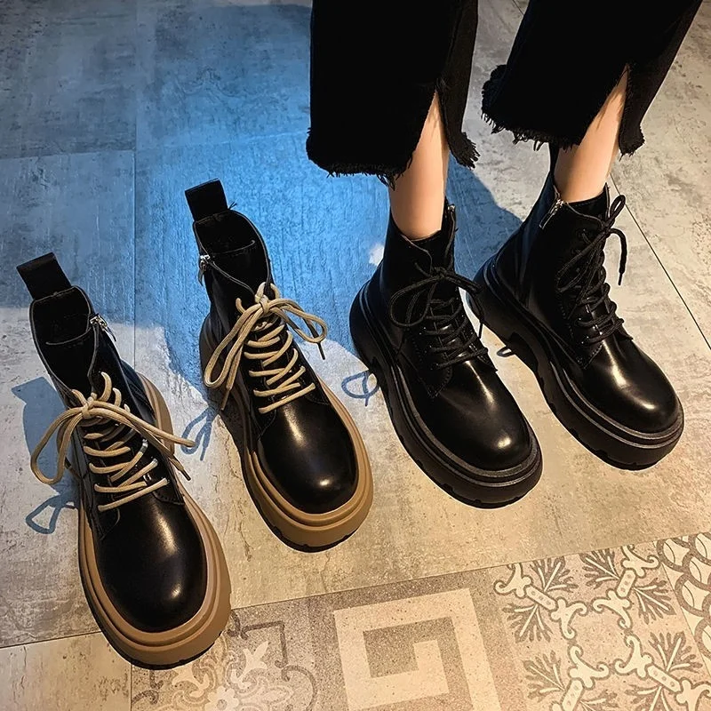 

Женские зимние ботинки, новинка 2021, женские кроссовки на шнуровке, Зимние ботильоны, водонепроницаемая теплая женская обувь на платформе