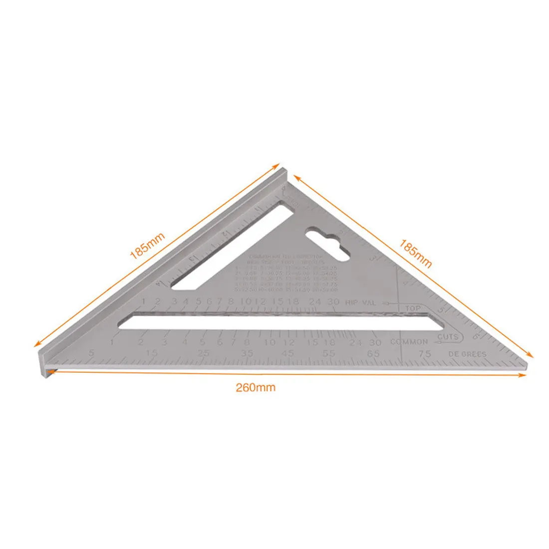 Aluminum Alloy Measuring Ruler Gauges Triangle Square Ruler Speed Square Roofing Triangle Angle Protractor Measuring Tools