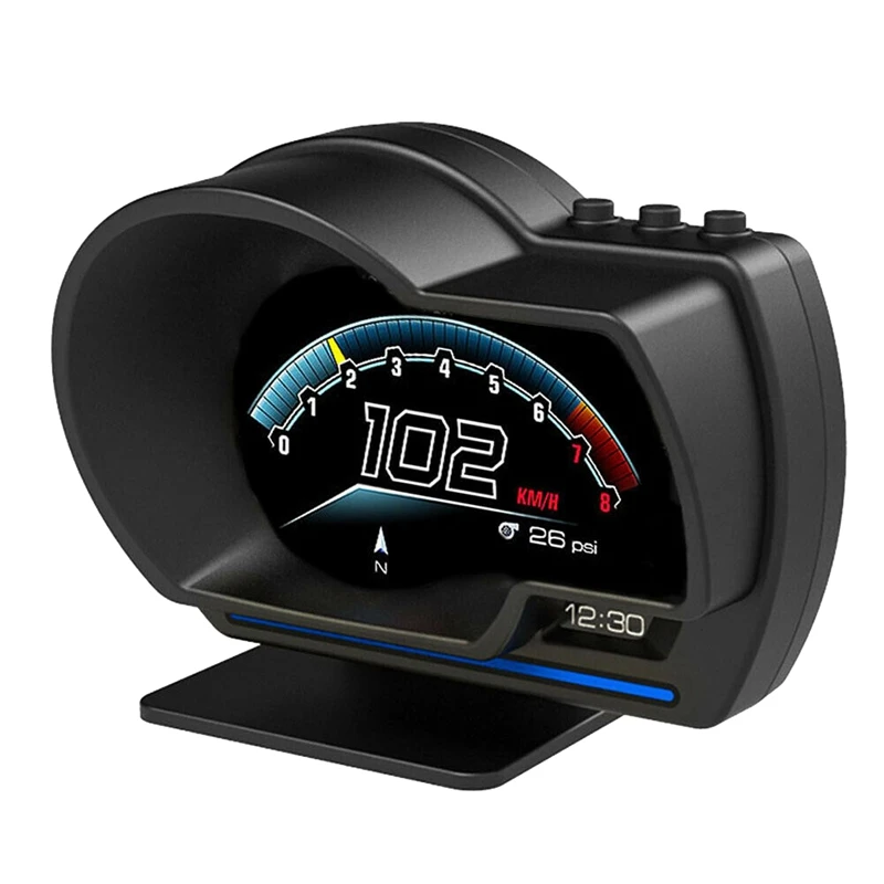 HUD OBD2+GPS Gauge Head Up Car Digital Display Speedometer RPM Alarm Water&ampOil Temp Monitor Fault Code Elimination | Автомобили и