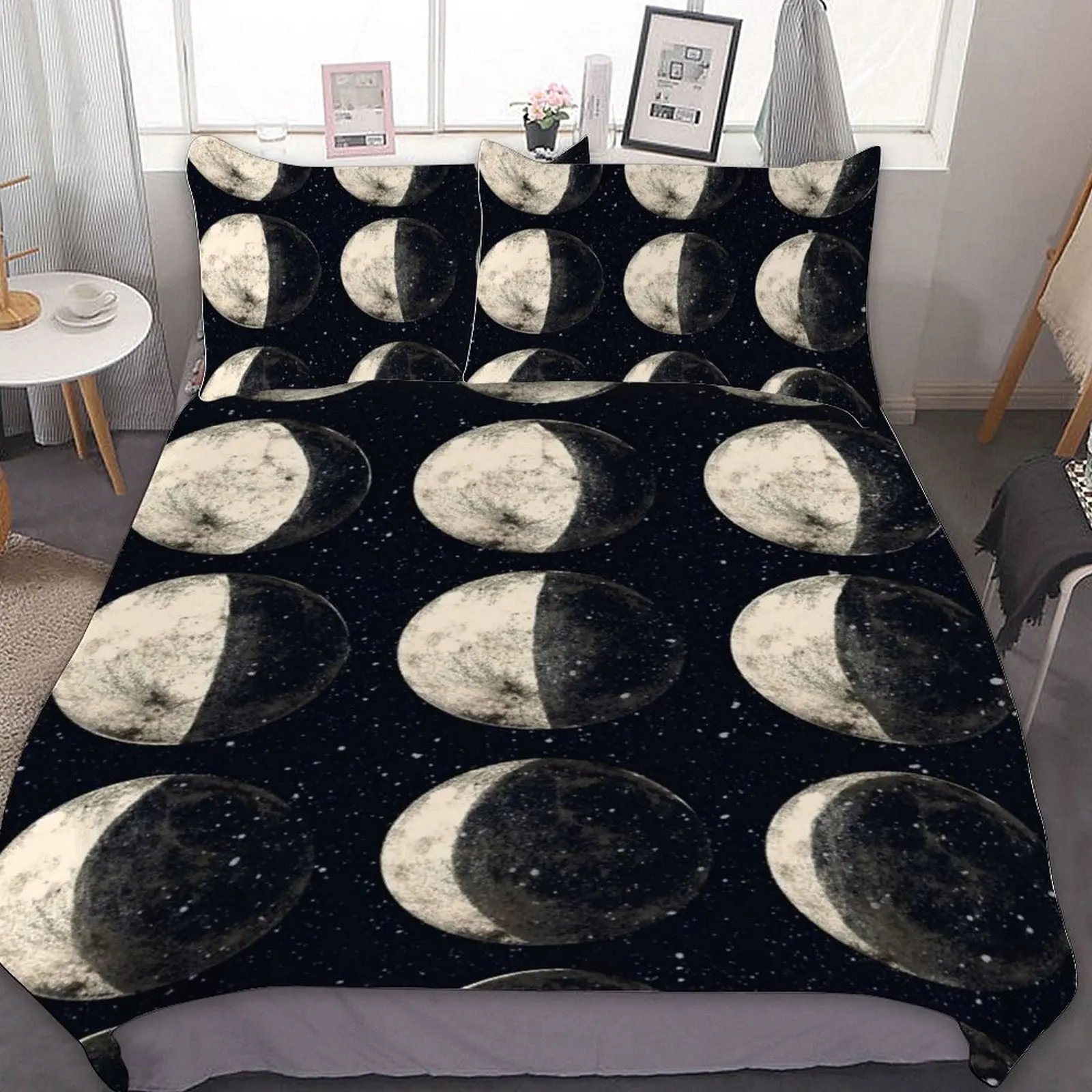 Sun Moon/Постельное белье продажа молний постельное крышка холодный белый набор