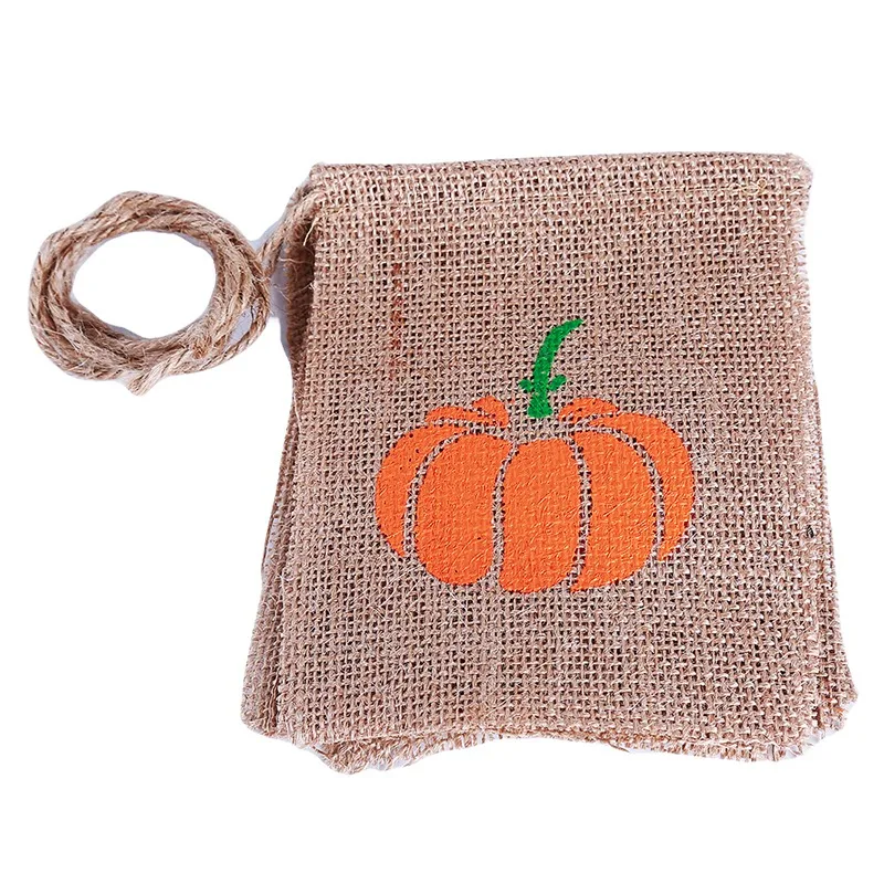 Льняные флаги с тыквой мультяшный баннер на осень свадьбу день рождения уличное