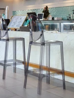 zq transparent crystal bar chair nordic light luxury bar stool creative high stool cafe acrylic bench