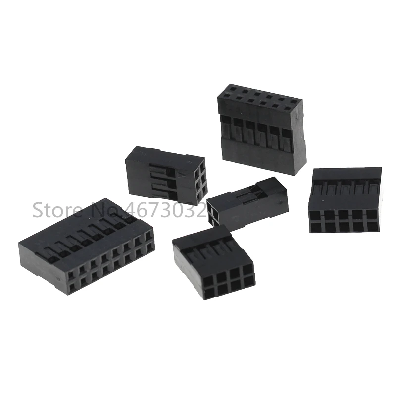 20 шт. для разъема dupont 4 6 8 10 12 14 16 pin двухрядный 2x3 2 54 мм пластиковый корпус сквозное