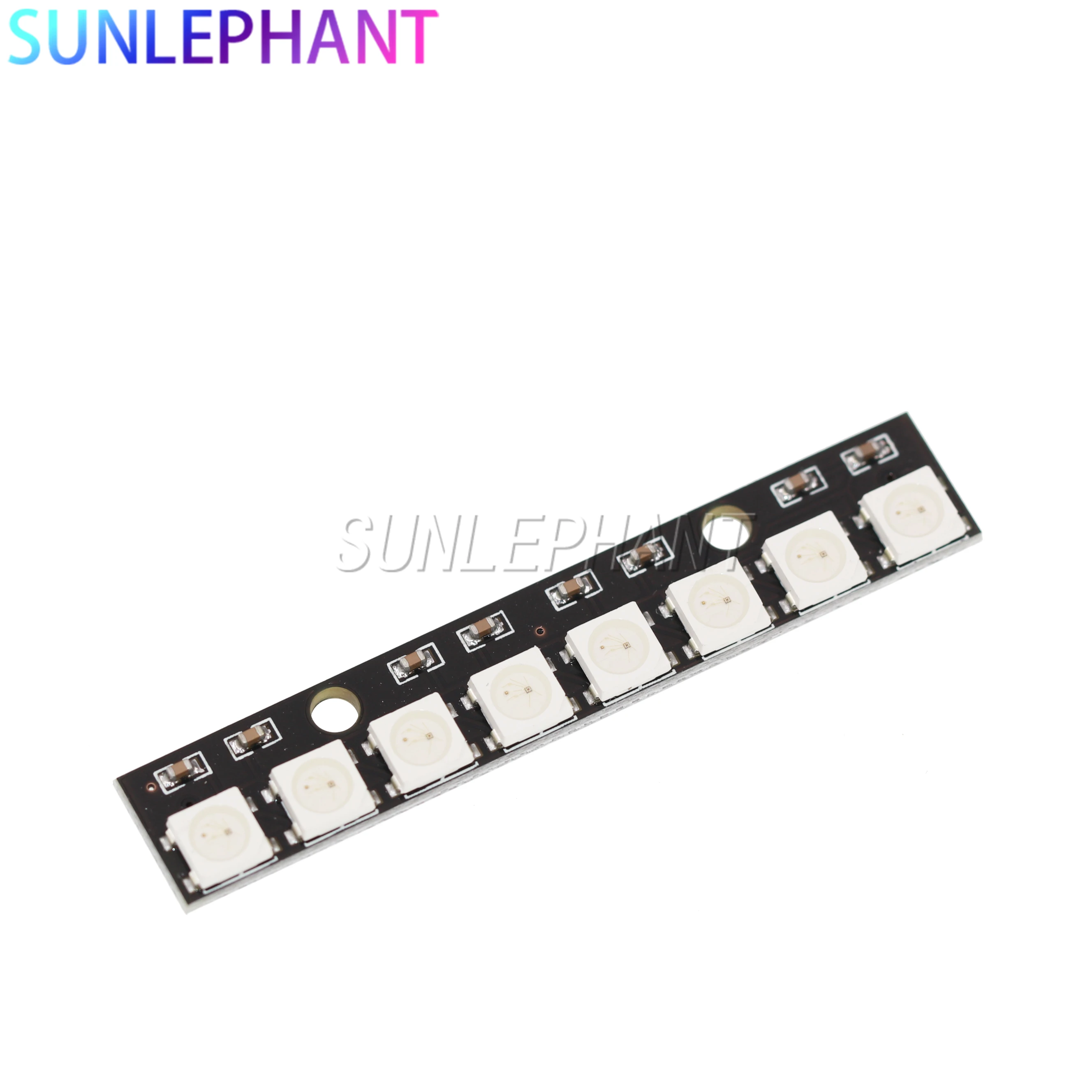 8 каналов WS2812 5050 RGB светодиодные лампы Встроенная полноцветная макетная плата бит