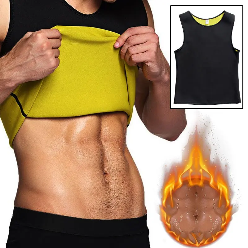 Пояс для похудения мужчин шейпер тела жилет пота корсет талии сжигание жира