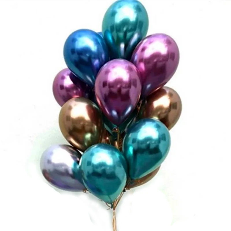 12 дюймовый металлический цветной латексный шар утолщенный перламутровый