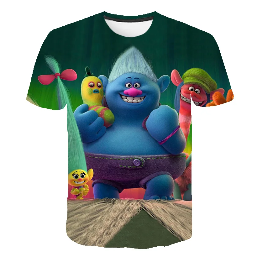 Забавные футболки с принтом троллей и мира Детская футболка троллем новая летняя