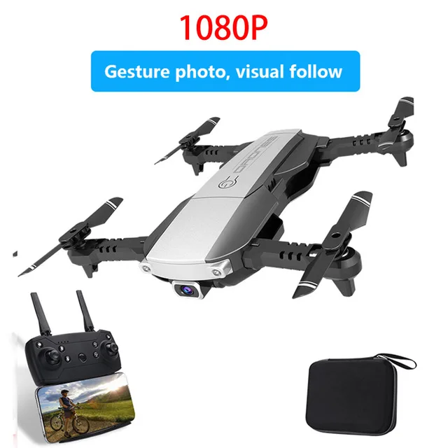 1080P BLACK Мини WiFi FPV RC Дрон 4K камера оптический поток 1080P HD Двойная камера воздушная видео RC Квадрокоптер самолет вертолет игрушки Детский подарок - Цвет: 1080P BLACK