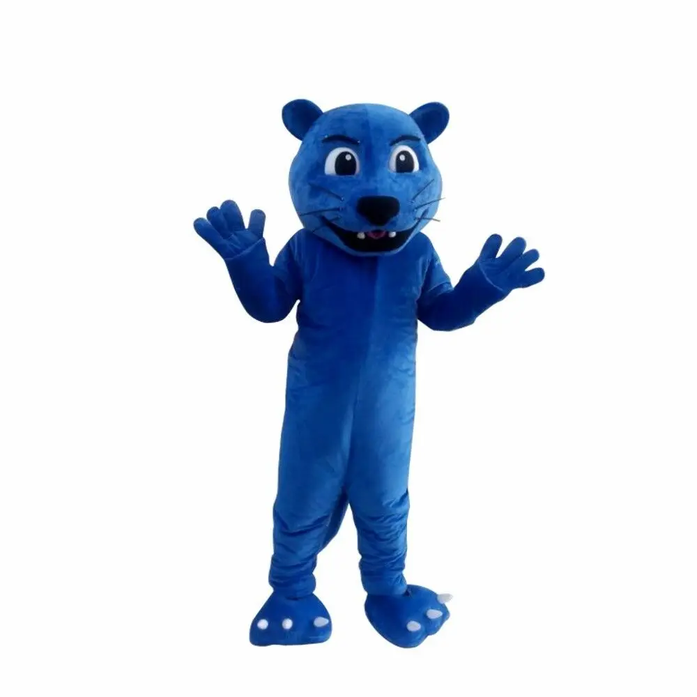 

Halloween Blue Panther Lion Mascot Costume Suits Cosplay Party Game Dress Adults