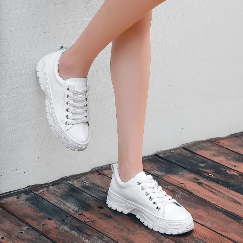 2019 Платформа Женские теннисные кроссовки увеличивающие рост Nouveaux Blancos Тренажерный зал Спортивные женские кроссовки Feminino Женская обувь 7 на.