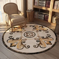 american marble style carpet chair piano bedroom living room decoration non slip circular floor mat