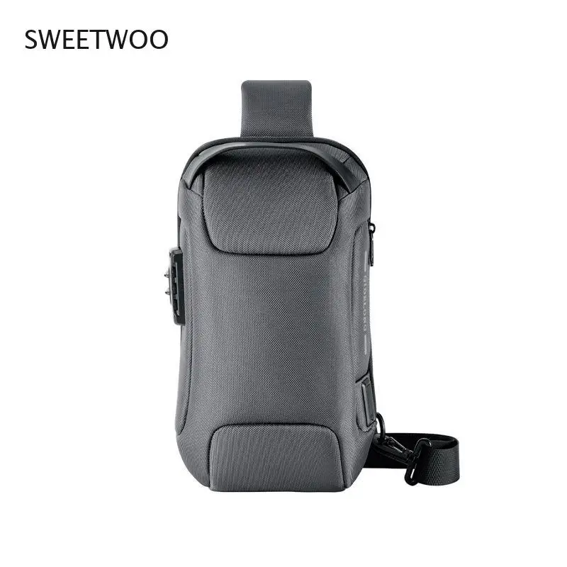 

Hot Chest Bag New Anti-Thief Men Crossbody Bag Waterproof Shoulder Bags Usb Charging Short Trip for Male Travel Pack