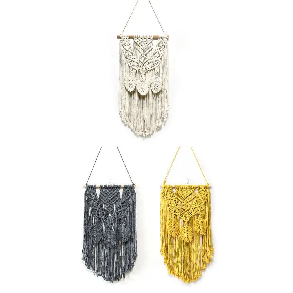

35*65CM Bohemian Style Macrame Wall Hanging Tapestry Wall Decorations Woven Home Decoration Farmhouse Dorm Room Decor Gift