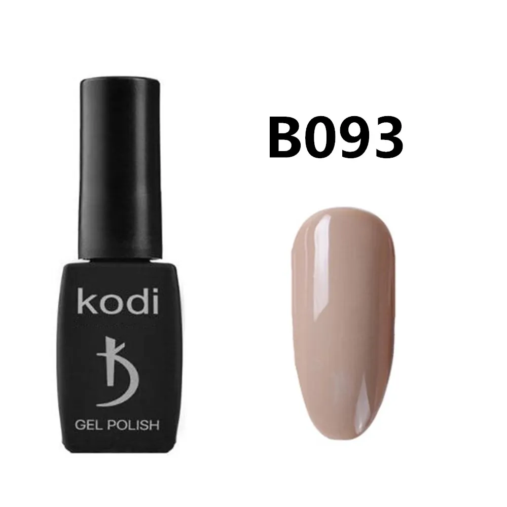 B093 Kodi Salon телесного цвета светодиодный Гель-лак для ногтей 12 мл Профессиональный стойкий УФ Гель-лак для ногтей сухой со светодиодной лампой - Цвет: B093
