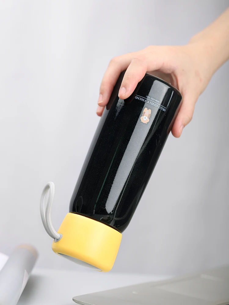 Fresh Korean Stainless Steel Tumbler Mug Coffee Thermos Cup Women Water Simple Students Thermal Bottle 500ML BB50BW | Дом и сад