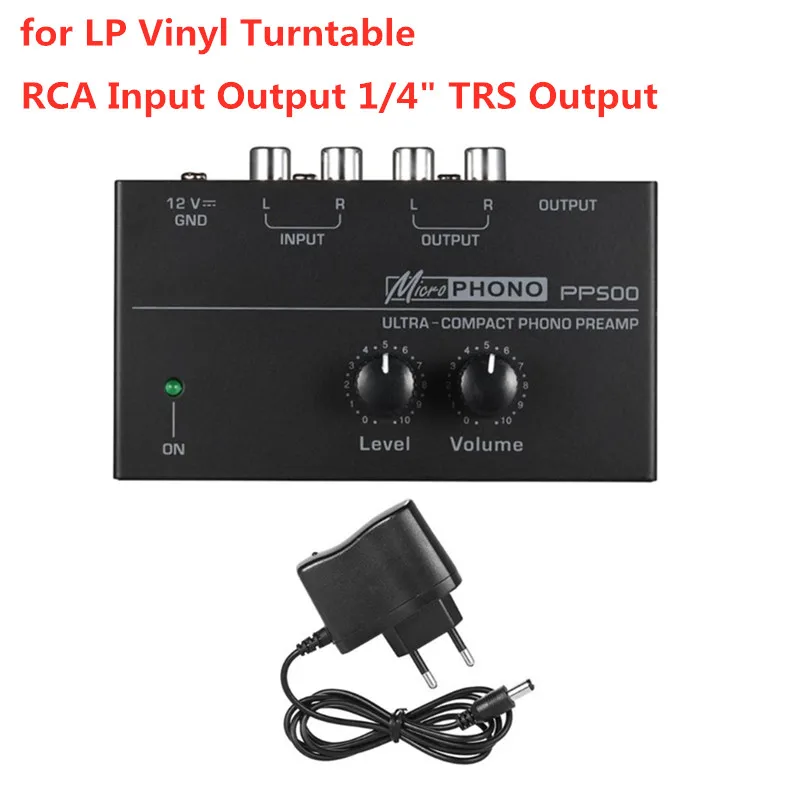 PP500 Phono Preamp усилитель с контролем громкости RCA вход выход 1/4 &quotTRS выходные
