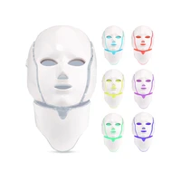 home use colorful led light therapy face mask with neck for skin care