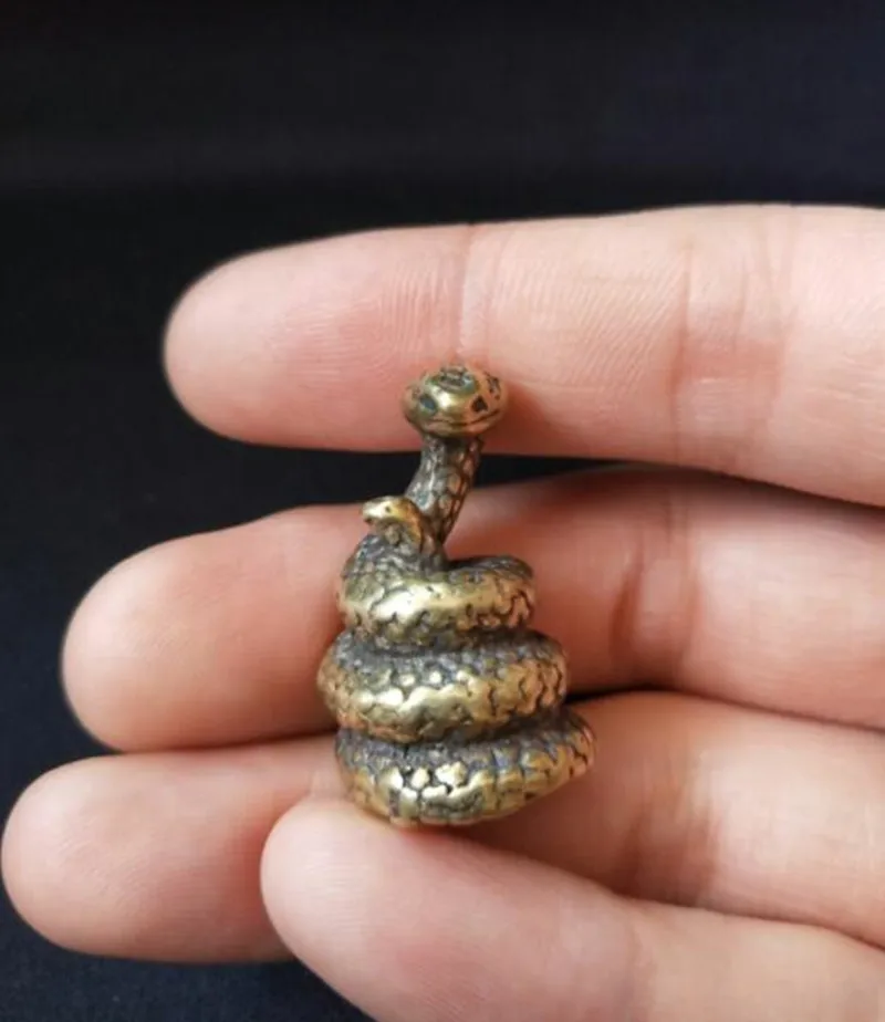 

Archaize pure brass snake Small statue