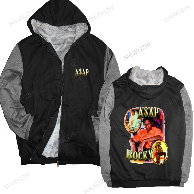 

Rapper Asap Rocky shubuzhi Casual hoodie Top Male Hip Hop Music pullover Female Black zipper hoody Spring winter hoodie